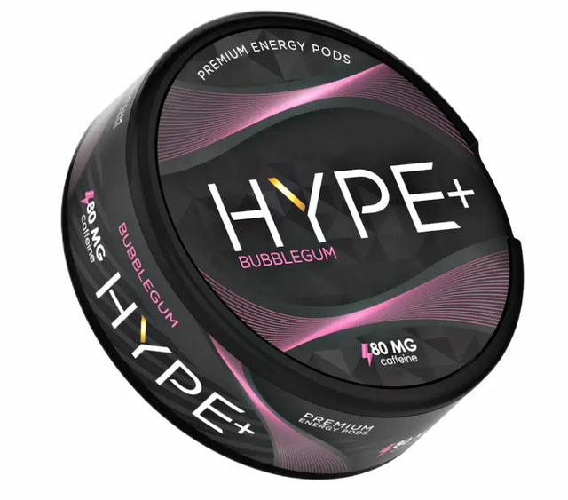 HYPE+ Bubblegum 80mg caffeine pouches bubblegum flavour UK