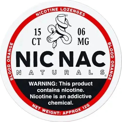 Nic Nac Blood Orange 6mg Nicotine Lozenges