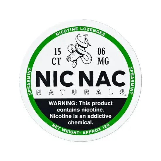 Nic Nac Spearmint 6mg Nicotine Lozenges
