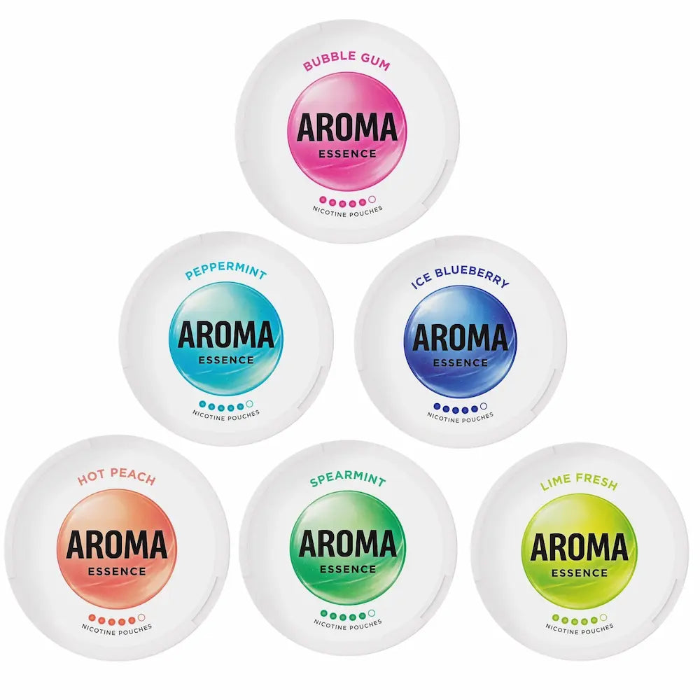 Bundle of 5 Aroma Essence nicotine pouches – tobacco-free nicotine pouches
