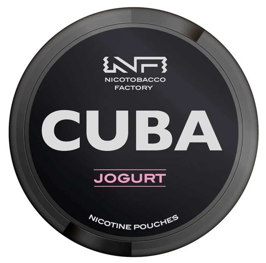 CUBA Blackline Yogurt 43mg nicotine pouches creamy flavour UK