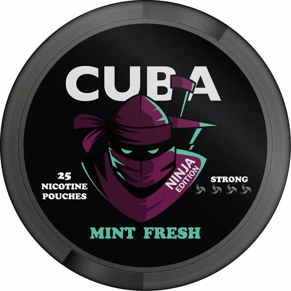 Cuba Mint Fresh 30mg nicotine pouches can with fresh mint flavour