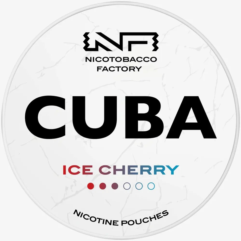 CUBA Whiteline Ice Cherry 16mg nicotine pouches can