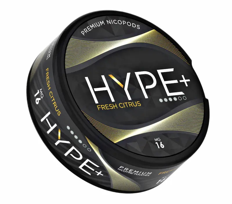 HYPE+ Fresh Citrus 16mg nicotine pouches citrus flavour UK