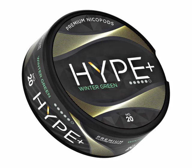 HYPE+ Winter Green 20mg nicotine pouches strong mint flavour UK