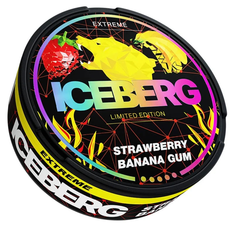 ICEBERG Strawberry Banana Gum 50mg nicotine pouches