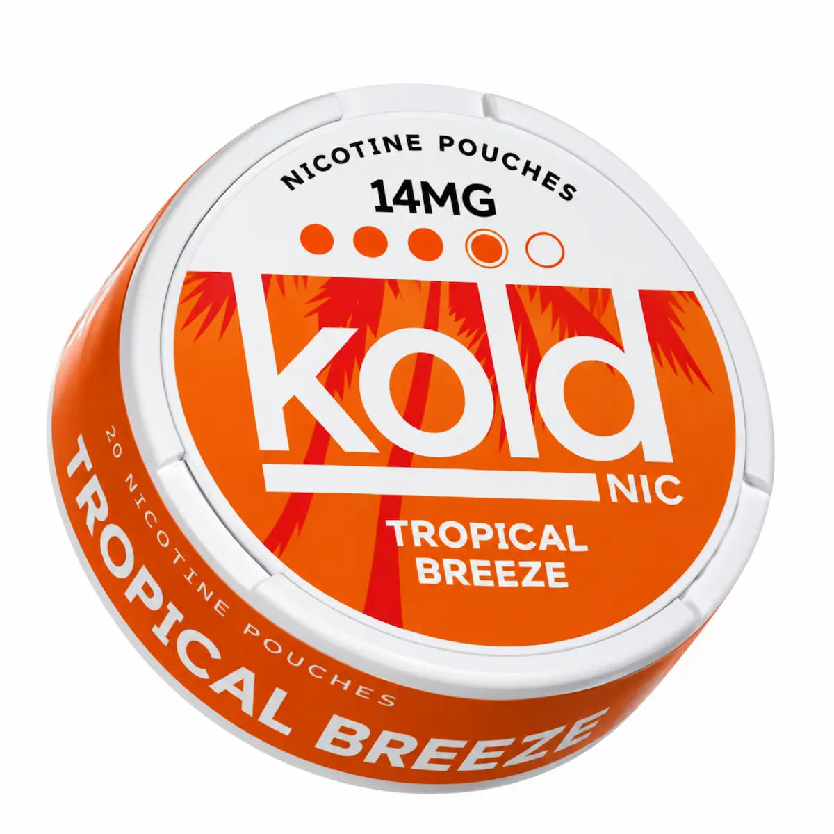 Koldnic Tropical Breeze 14mg nicotine pouches can with tropical flavour