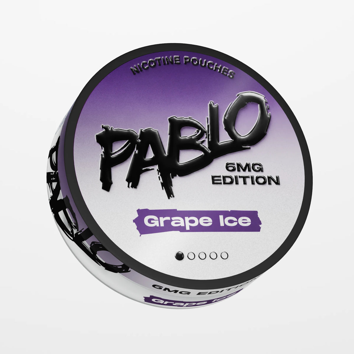 PABLO 6mg Edition Grape Ice 6mg nicotine pouches UK, front view of the can