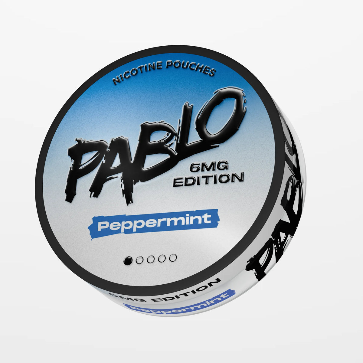 PABLO 6mg Edition Peppermint 6mg nicotine pouch can, classic, smooth peppermint