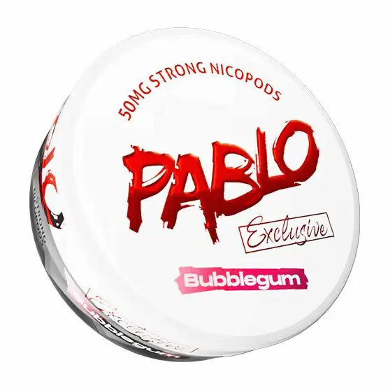 Pablo Exclusive Bubblegum 50mg nicotine pouches UK sweet candy flavour strong pouch