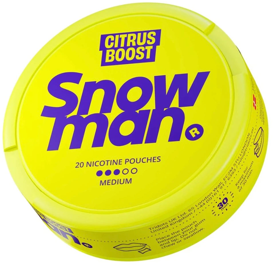 SNOWMAN Citrus Boost 9mg nicotine pouches