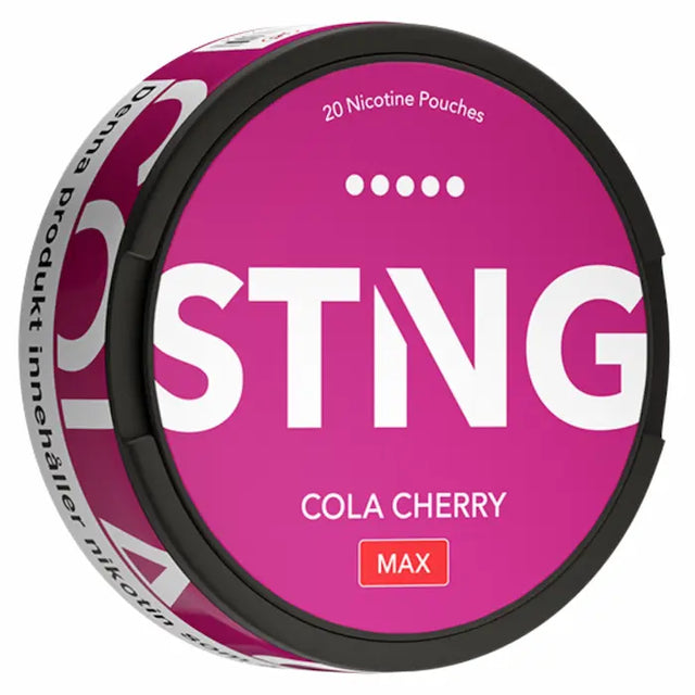 STNG Cola Cherry Max 50mg nicotine pouches UK strong cola cherry flavour £1.99