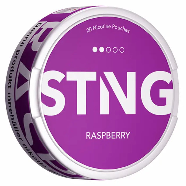 STNG Raspberry 16.7mg nicotine pouches UK raspberry flavour £1.99
