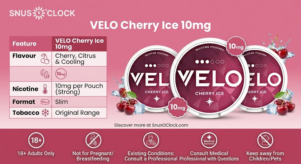 Why Velo Cherry Ice 10mg Appeals to Fans of Fruity and Cooling Flavors