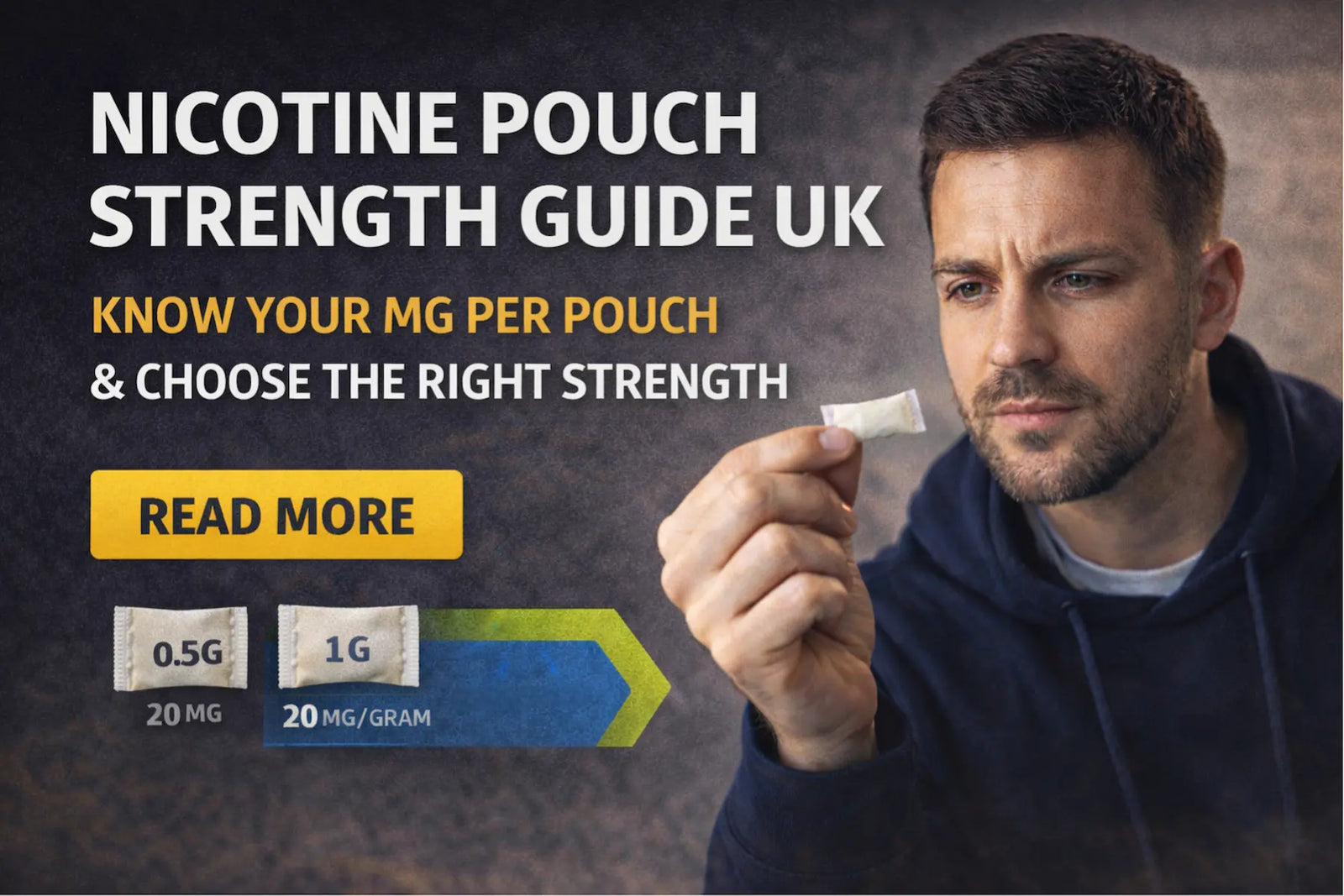Nicotine pouch strength guide UK explaining mg per pouch and how to choose strength