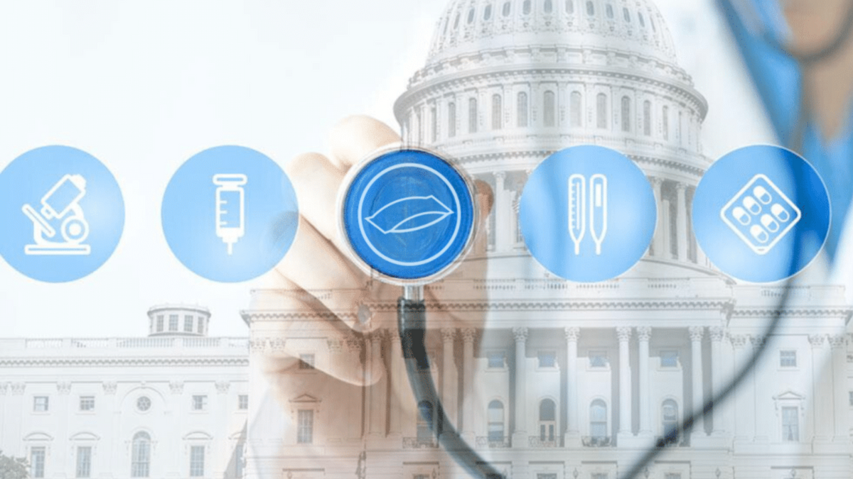 Government and healthcare imagery representing nicotine pouch laws and regulations around the world