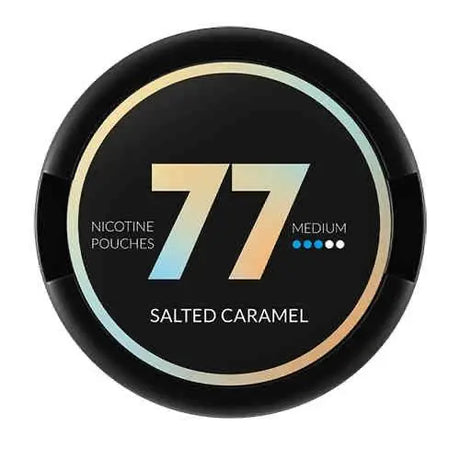 77 Salted Caramel 16mg nicotine pouches UK dessert flavour next day delivery