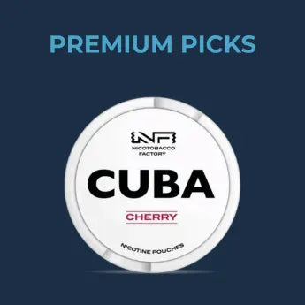 CUBA Whiteline Cherry 16mg nicotine pouches cherry flavour UK