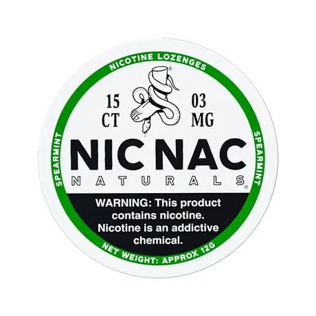 Nic Nac Spearmint 3mg Nicotine Lozenges