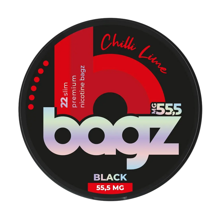 BAGZ chili lime 55.5mg nicotine pouches spicy citrus flavour