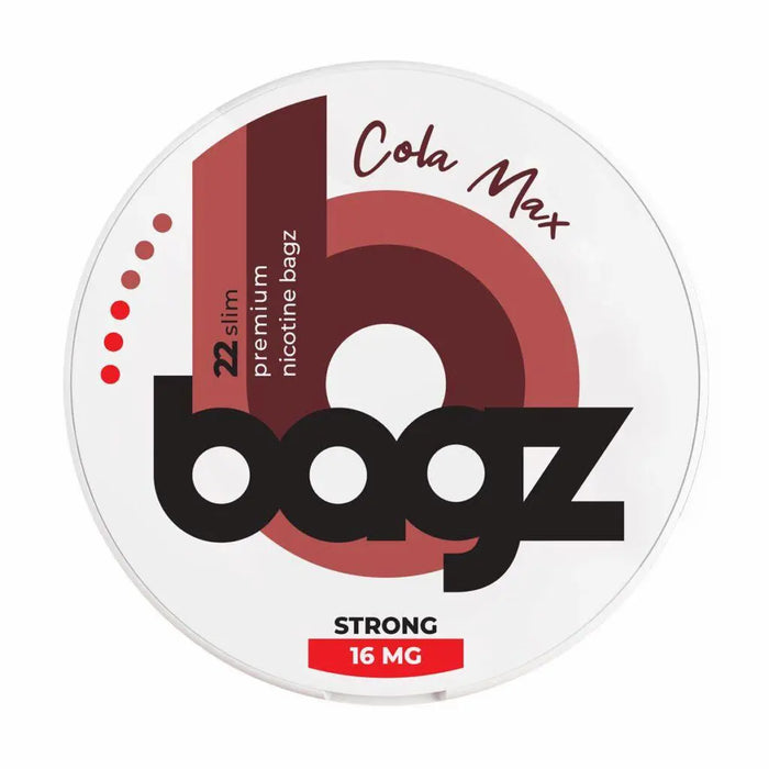 BAGZ cola max 16mg nicotine pouches cola flavour
