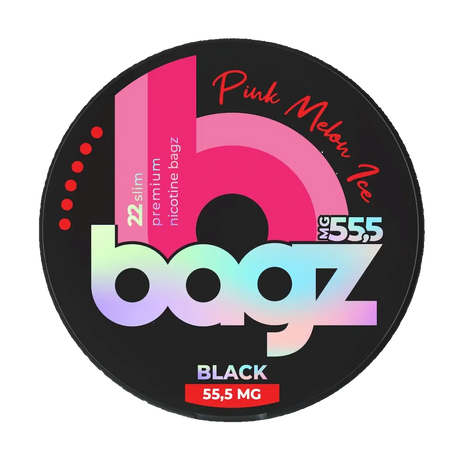 BAGZ pink melon ice 55.5mg nicotine pouches fruity ice flavour