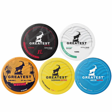 Bundle of 5 GREATEST Exclusive nicotine pouches – tobacco-free nicotine pouches