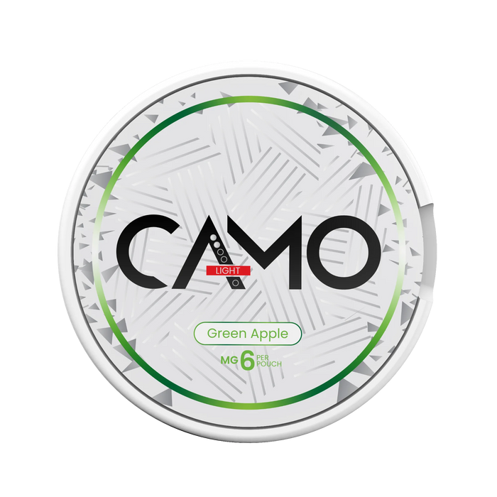 CAMO Green Apple 6mg nicotine pouches