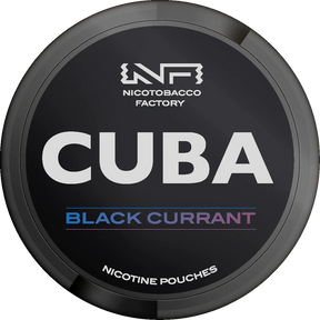 CUBA Blackline Blackcurrant 43mg nicotine pouches rich berry flavour UK