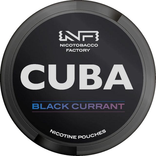CUBA Blackline Blackcurrant 43mg nicotine pouches rich berry flavour UK