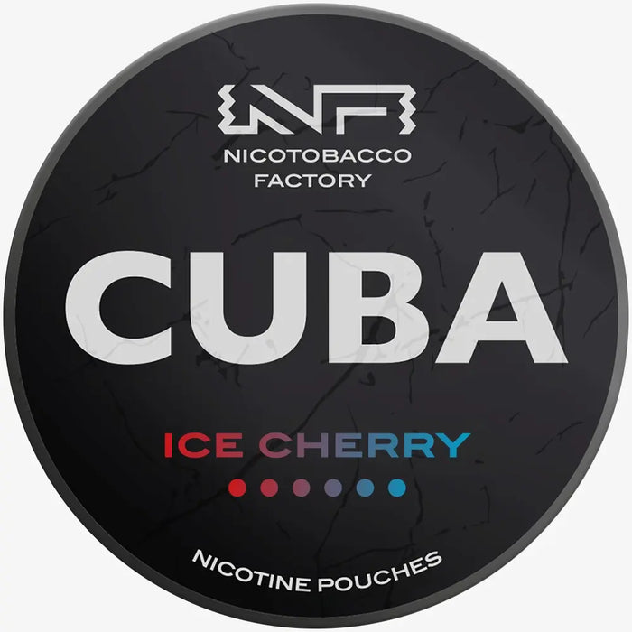 CUBA Blackline Ice Cherry 43mg nicotine pouches can