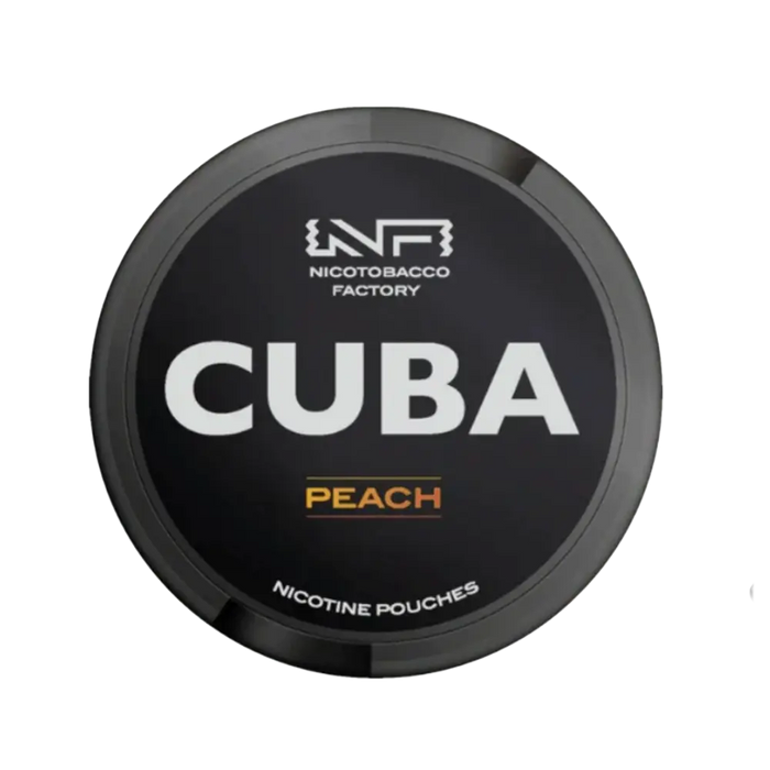 CUBA Blackline Peach 43mg nicotine pouches strong peach flavour UK