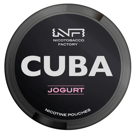 CUBA Blackline Yogurt 43mg nicotine pouches creamy flavour UK