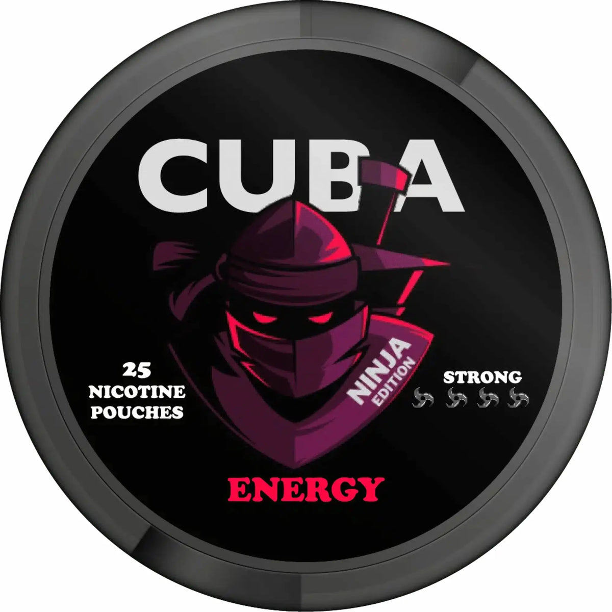 CUBA Ninja Energy 150mg nicotine pouches can, 25 pouches