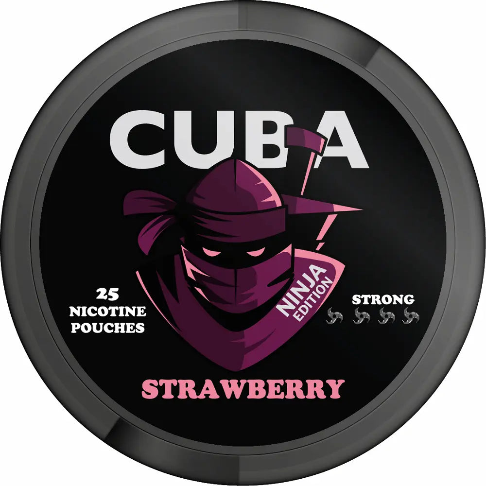 CUBA Ninja Strawberry 150mg nicotine pouches strawberry flavour