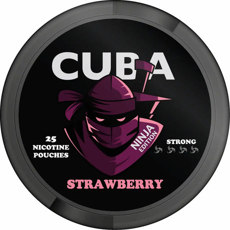 CUBA Ninja Strawberry 150mg nicotine pouches strawberry flavour