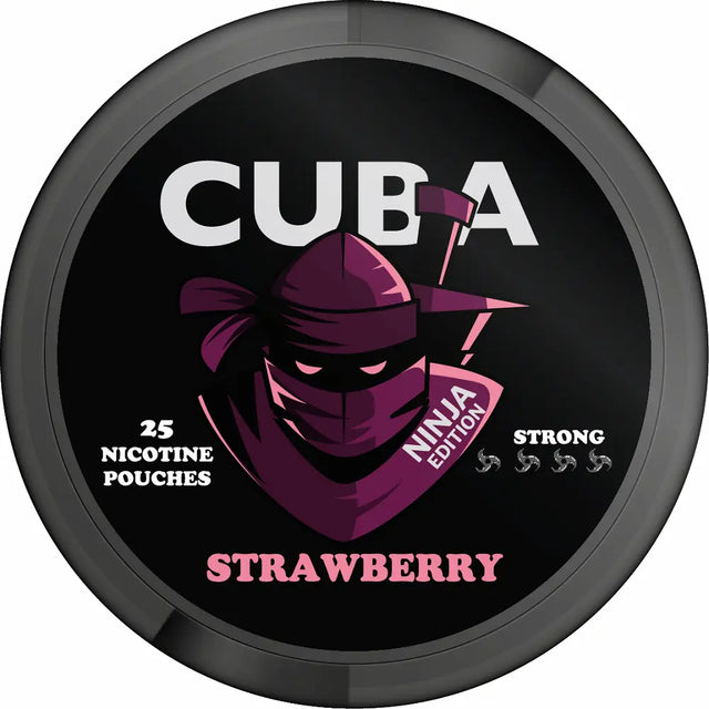 CUBA Ninja Strawberry 150mg nicotine pouches strawberry flavour