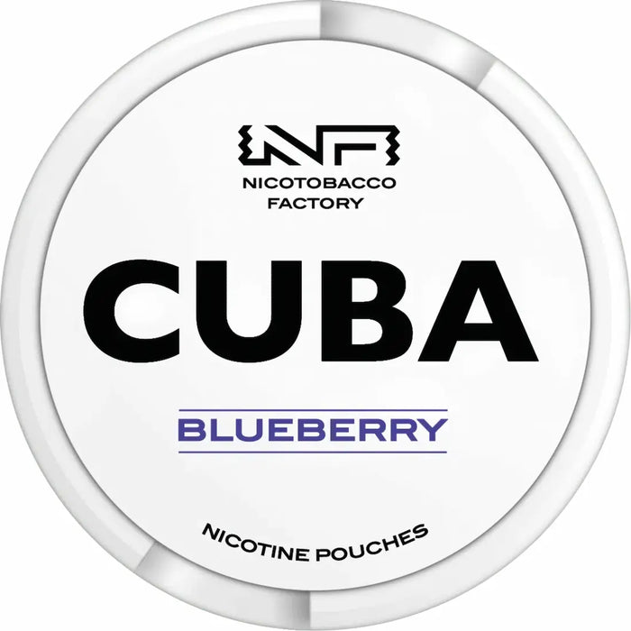 CUBA Whiteline Blueberry 16mg nicotine pouches blueberry flavour UK
