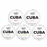 CUBA Whiteline bundle of 5 nicotine pouches 16mg medium strength flavours UK