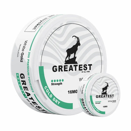 Greatest Mega Can 16mg nicotine pouches UK large can medium strength
