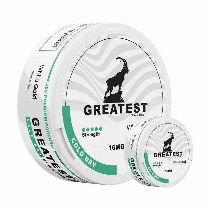 Greatest Mega Can 16mg nicotine pouches UK large can medium strength
