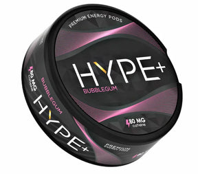 HYPE+ Bubblegum 80mg caffeine pouches bubblegum flavour UK
