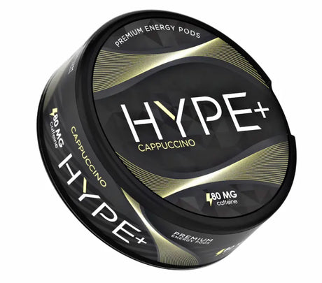 HYPE+ Cappuccino 80mg caffeine pouches coffee flavour UK