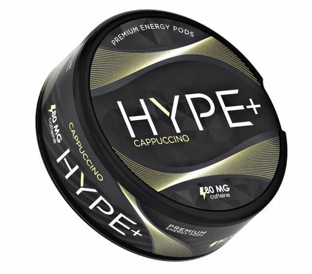 HYPE+ Cappuccino 80mg caffeine pouches coffee flavour UK