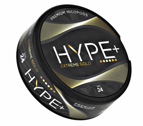 HYPE+ Extreme Gold 24mg nicotine pouches strong flavour UK