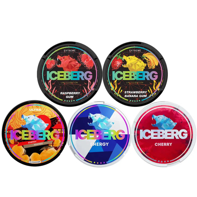Bundle of 5 ICEBERG 50mg nicotine pouches