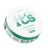 It’s Fresh Mint 20mg nicotine pouch can at an angle, clean, smooth mint flavour