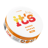 It’s Mango 20mg nicotine pouch can at an angle, ripe tropical mango flavour