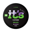 It’s Grape 100mg caffeine pouches UK, front of the can with the X Strong 100mg caffeine label