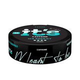 Side of the It’s Ice Energy 100mg caffeine can, 20 nicotine-free caffeine pouches